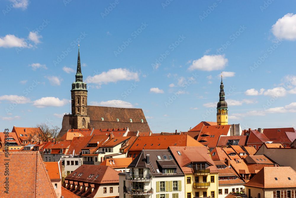 View of the city of Bautzen in Saxony. Germany