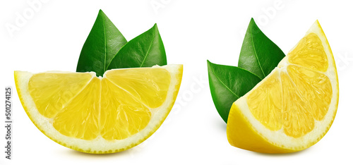 Lemon set isolated on white background