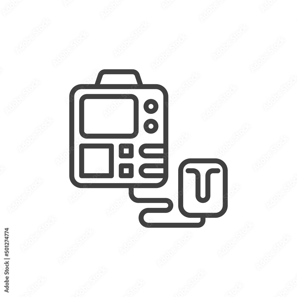 Defibrillator line icon Defibrillator line icon