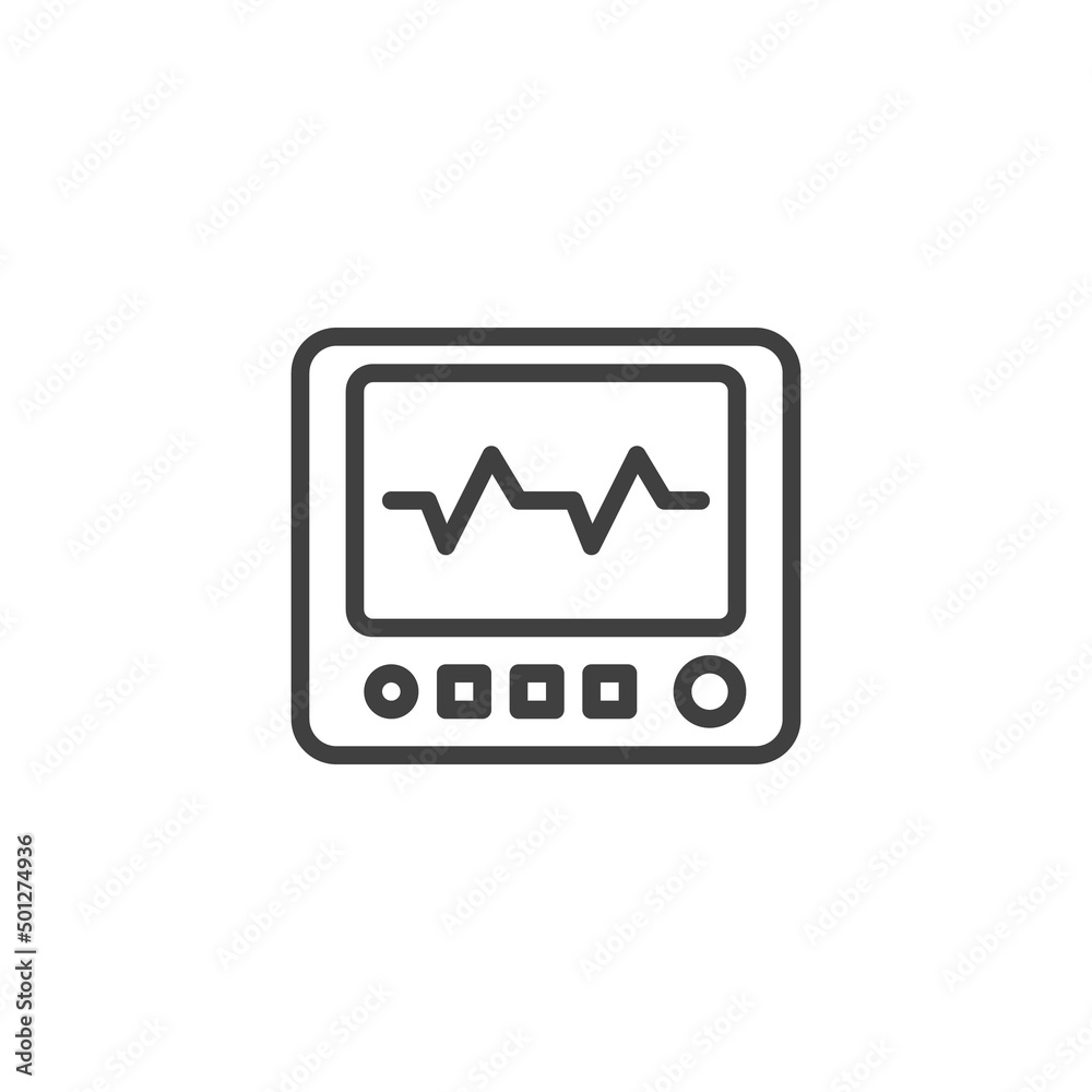 Ecg Machine line icon Ecg Machine line icon