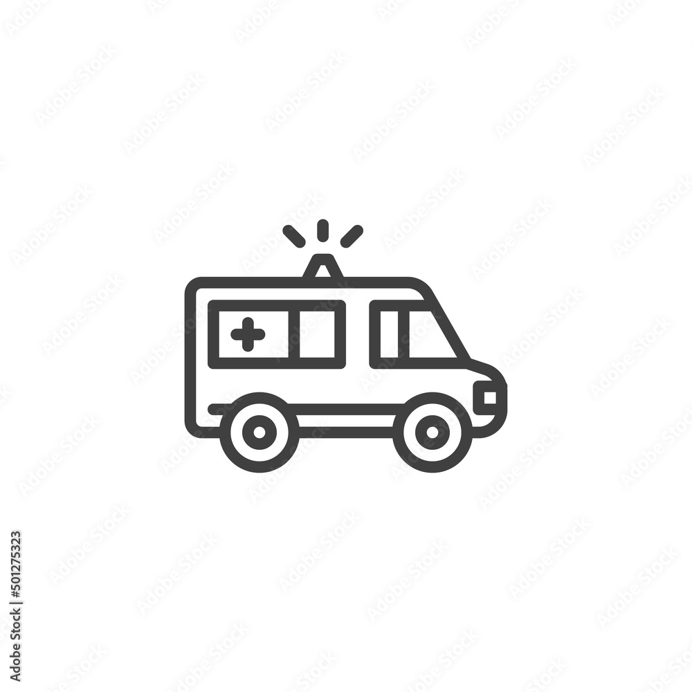 Ambulance line icon