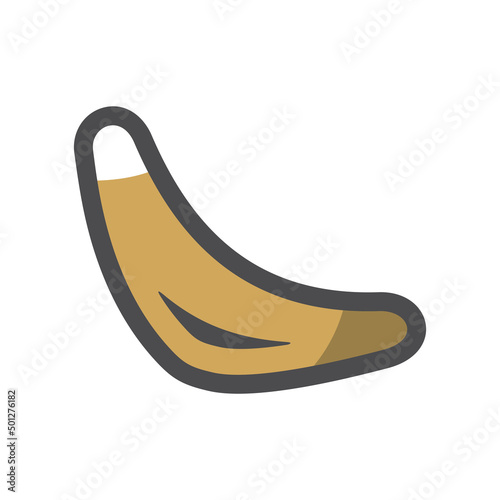 Boomerang flying device Vector icon Cartoon illustration