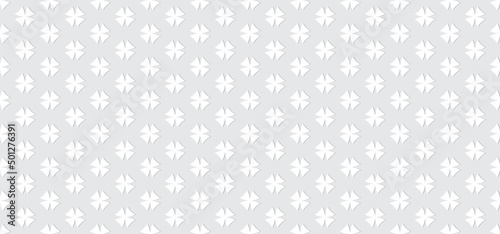 White modern flower seamless pattern background vector illustration