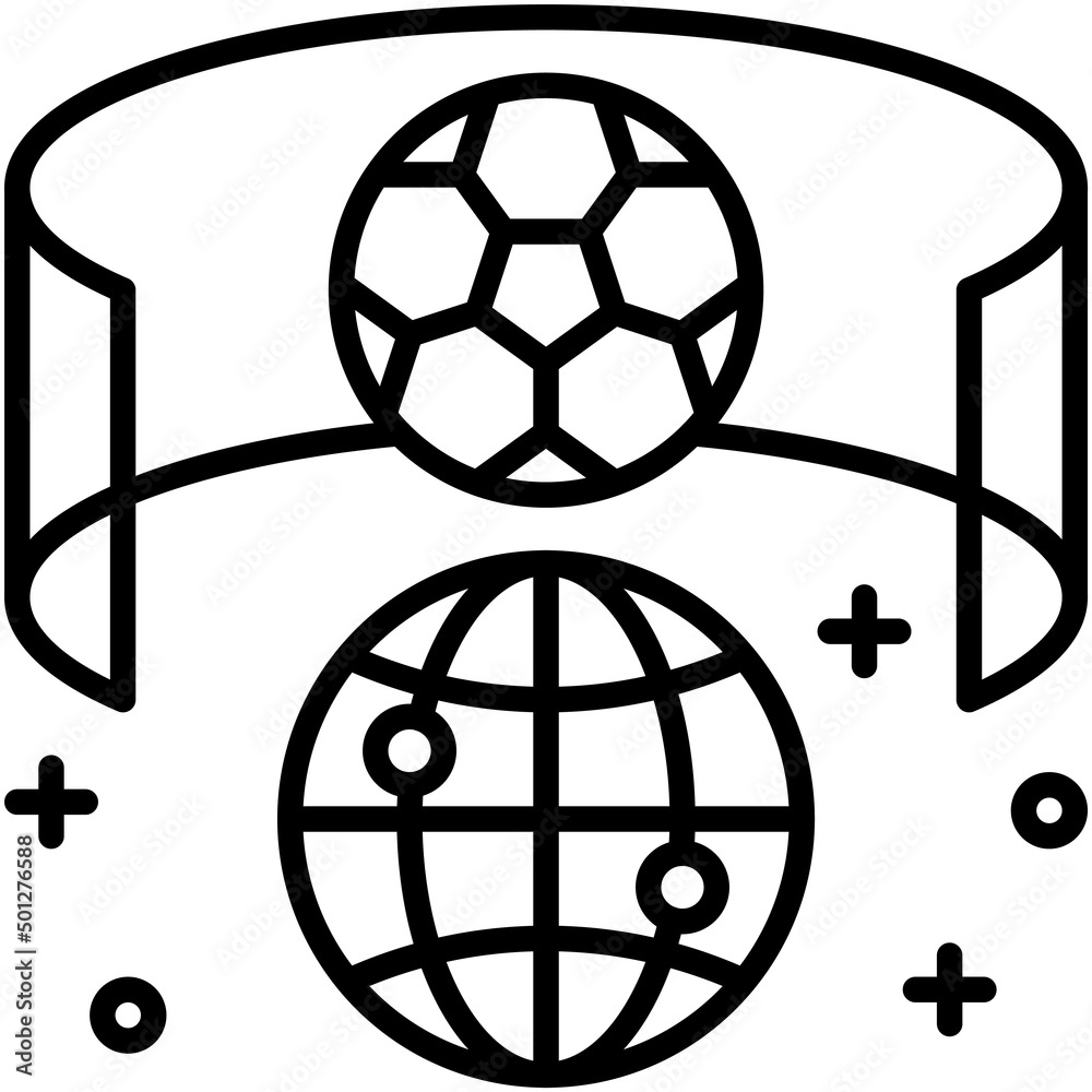 Curve screen and ball icon, Metaverse related vector Curve screen and ball icon, Metaverse related vector