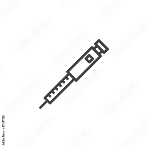 Insulin pen line icon