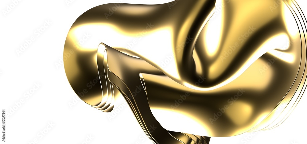 Abstract elegant template black and gold line overlapping dimension on dark
