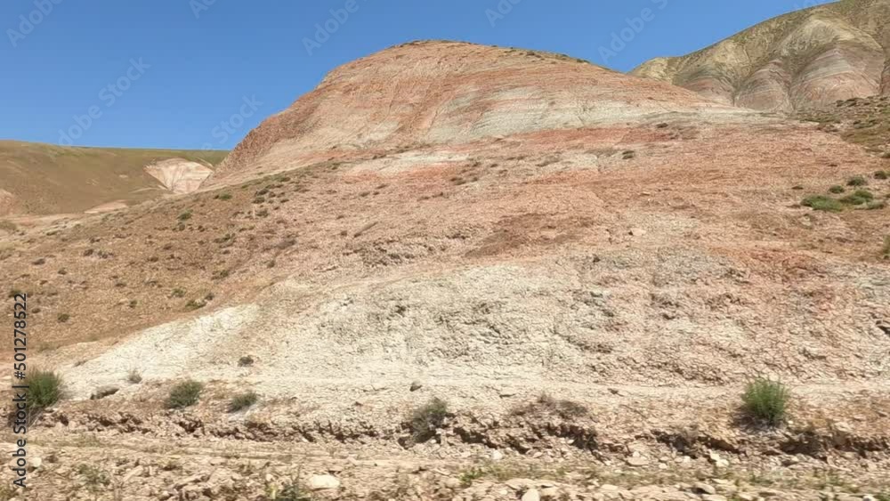 Driving through mountain and rocky landscape. Driving through mountain and rocky landscape.