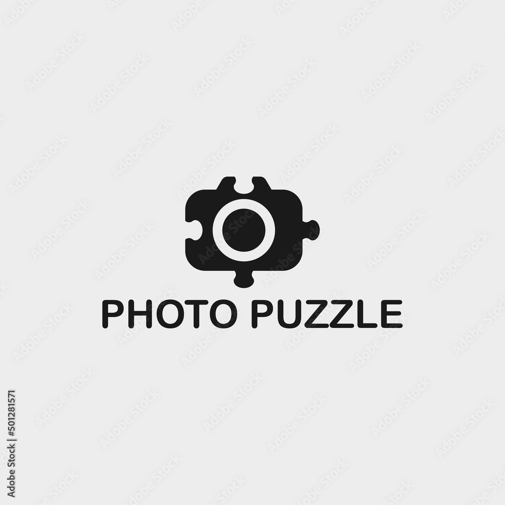 camera puzzle logo or photography logo camera puzzle logo or photography logo