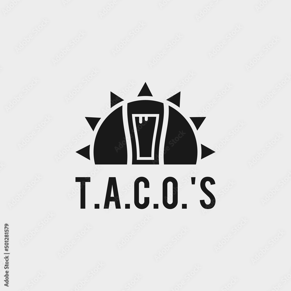 tacos beer logo or restaurant logo Stock Vector Adobe Stock
