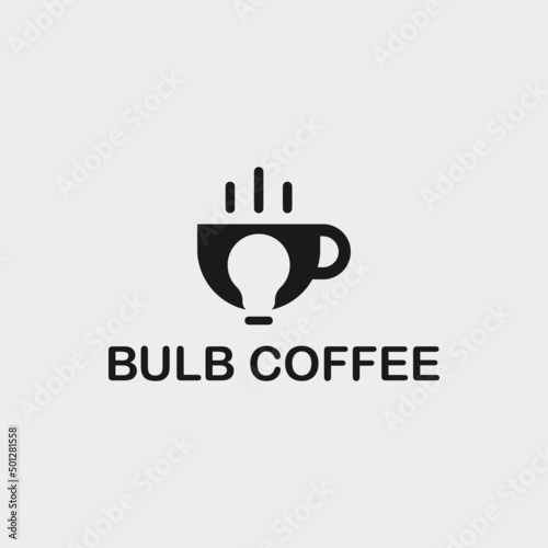 cup bulb logo or coffee logo