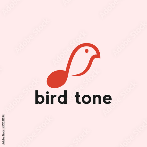 music bird logo or tone icon