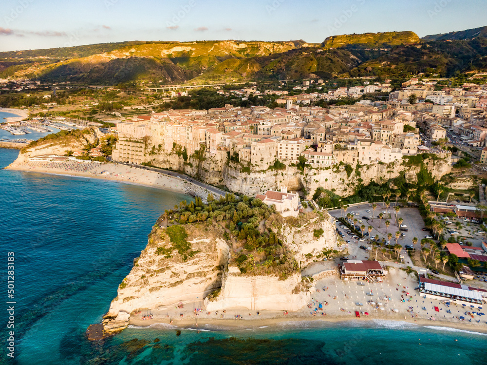 Tropea, Calabria, Italy. Aerial drone view.