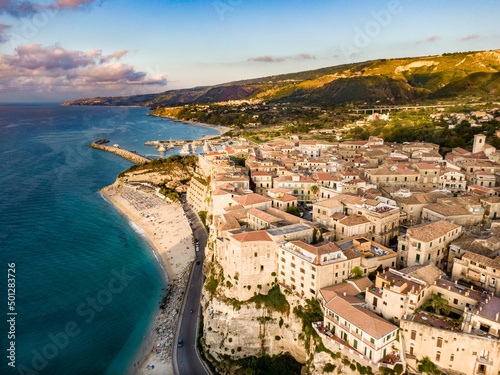 Pizzo Calabro, Calabria, Italy. Aerial drone view.