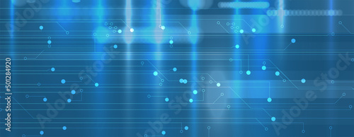Quantum processing. Deep learning artificial intelligence. Future new technology  for business or science presentation