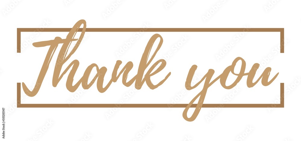 Vintage vector thank you for your order handwritten inscription. hand