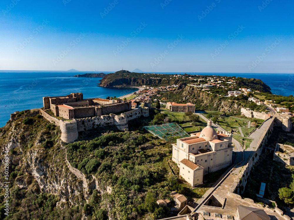 Milazzo, Sicily, Italy. Aerial drone view.