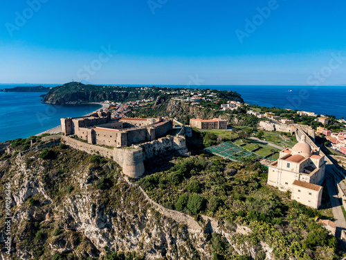 Milazzo, Sicily, Italy. Aerial drone view.