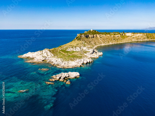 Milazzo, Sicily, Italy. Aerial drone view. photo