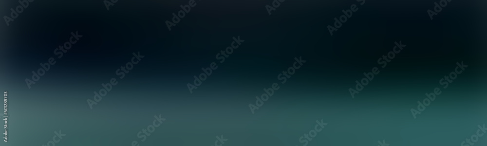 Wide background for or thanksgiving very dark bluish green. Abstract blurred gradient very dark greenish blue. Color transition texture.