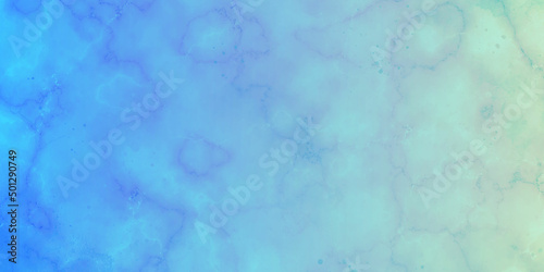 Abstract watercolor background with space Aquarelle painted azure gradient color splashing on textured paper. Vintage water color splash template or canvas for design, retro card.