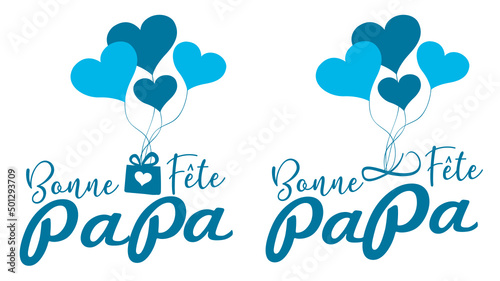 Bonne fête papa ! message cœur pour la fête des pères
