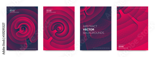Creative abstract backgrounds with twisted lines.