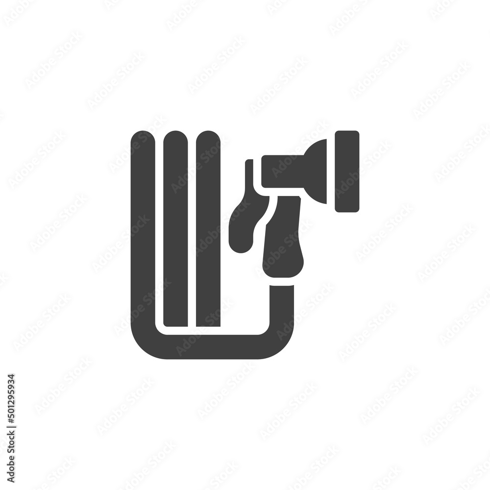 Garden hose vector icon