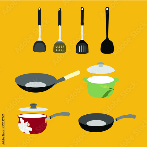 set of kitchen tools