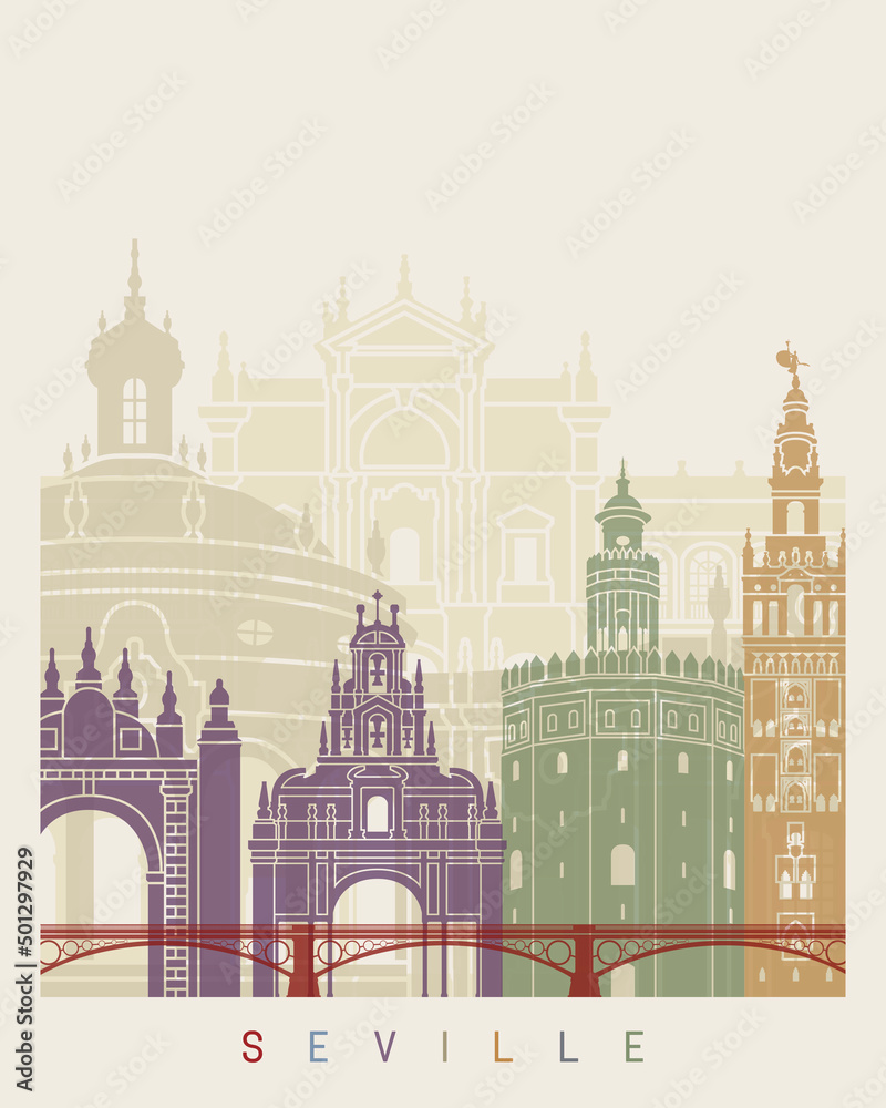 Seville V2 skyline poster