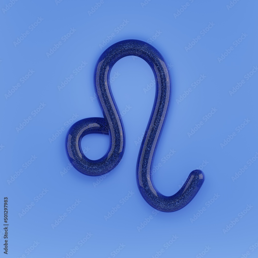 Fototapeta premium 3D illustration of Leo Zodiac sign