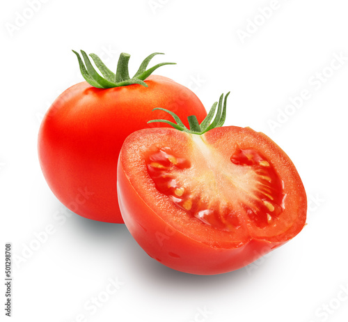 tomato isolated on white background. the entire image is sharpness.
