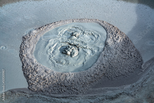 Stampa su tela Large active mud volcano crater