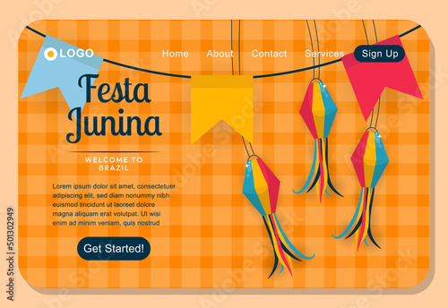 Festive Festa Junina Landing Page Template