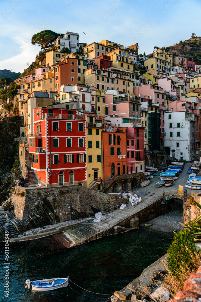 Cinque Terre in Italy, Europa, with sunset and more