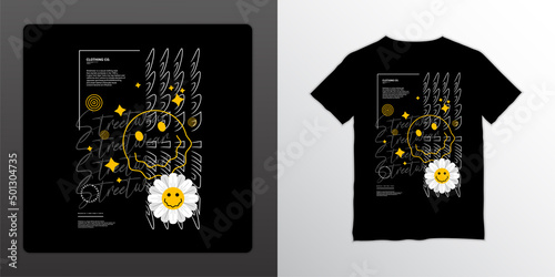Good vibes streetwear t-shirt design, suitable for screen printing, jackets and others