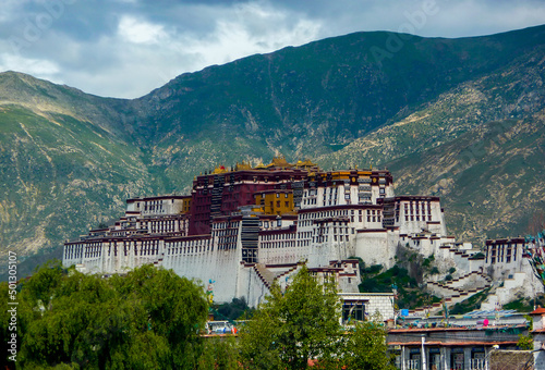View of the Potala palace in Lhasa, Tibet 