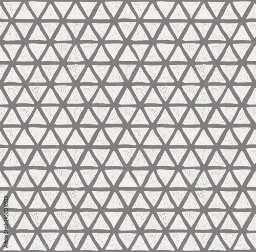Seamless pattern of drawn cloud dancer triangles on a Volcanic Glass background. For fabric  sketchbook  wallpaper  wrapping paper.
