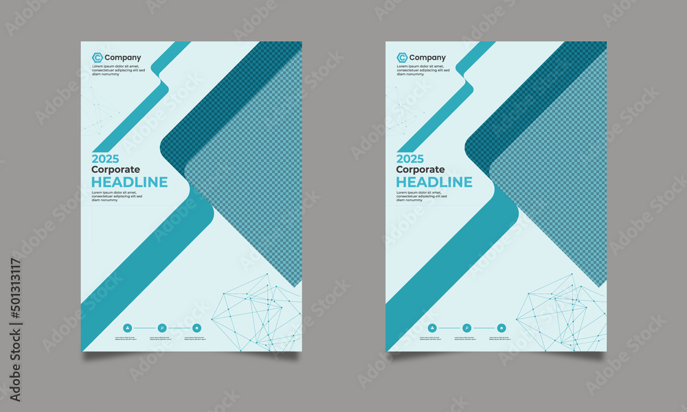 Naklejka premium Annual Corporate business report Abstract shape book cover