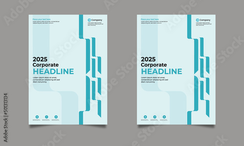 Annual Corporate business report Abstract shape book cover