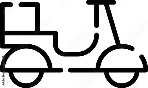 He delivery pizza on motorbike