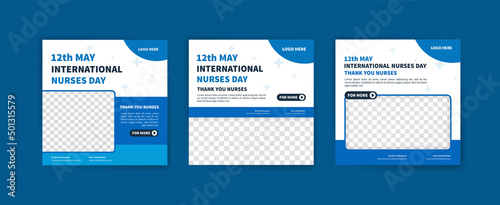 International nurses day social media post template