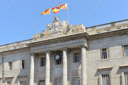Barcelona (Spain). Exterior of the City Hall of the city of Barcelona photo