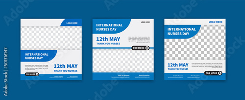 International nurses day social media post template