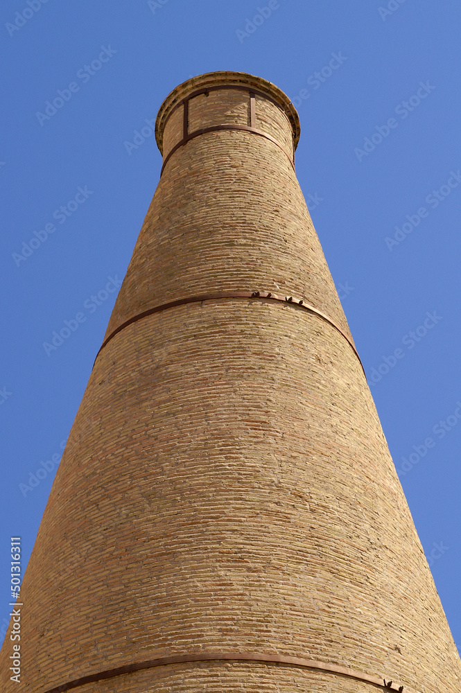 Sevilla (Spain). Detail of one of the Chimneys of the Monastery of La Cartuja in Seville
