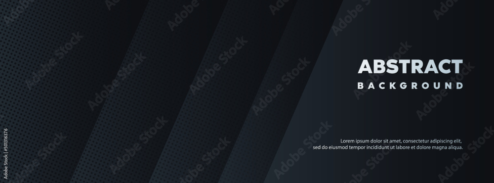 Obraz premium Dark textured dot vector background banner template