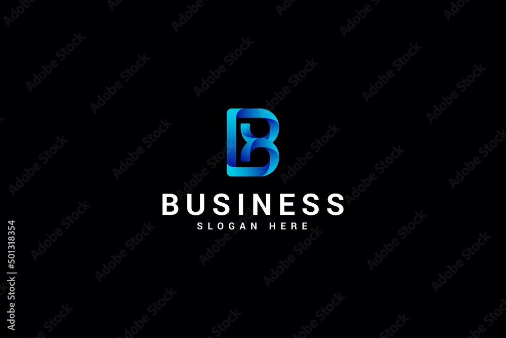 Letter B creative technological 3d logo Letter B creative technological 3d logo