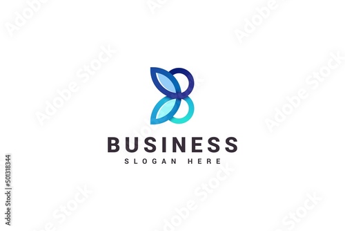 Letter B creative natural floral logo