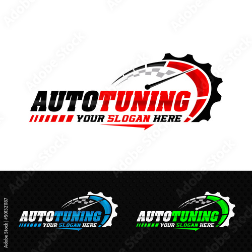 Auto tuning logo design template. 