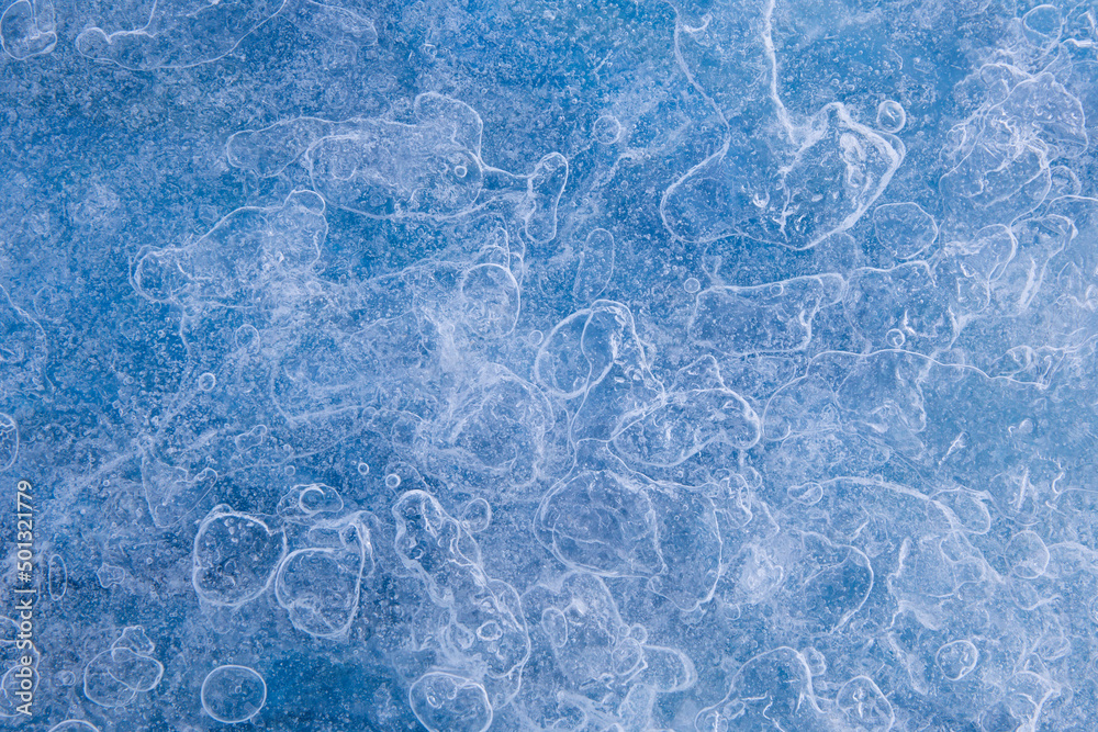 Obraz premium blue ice texture background