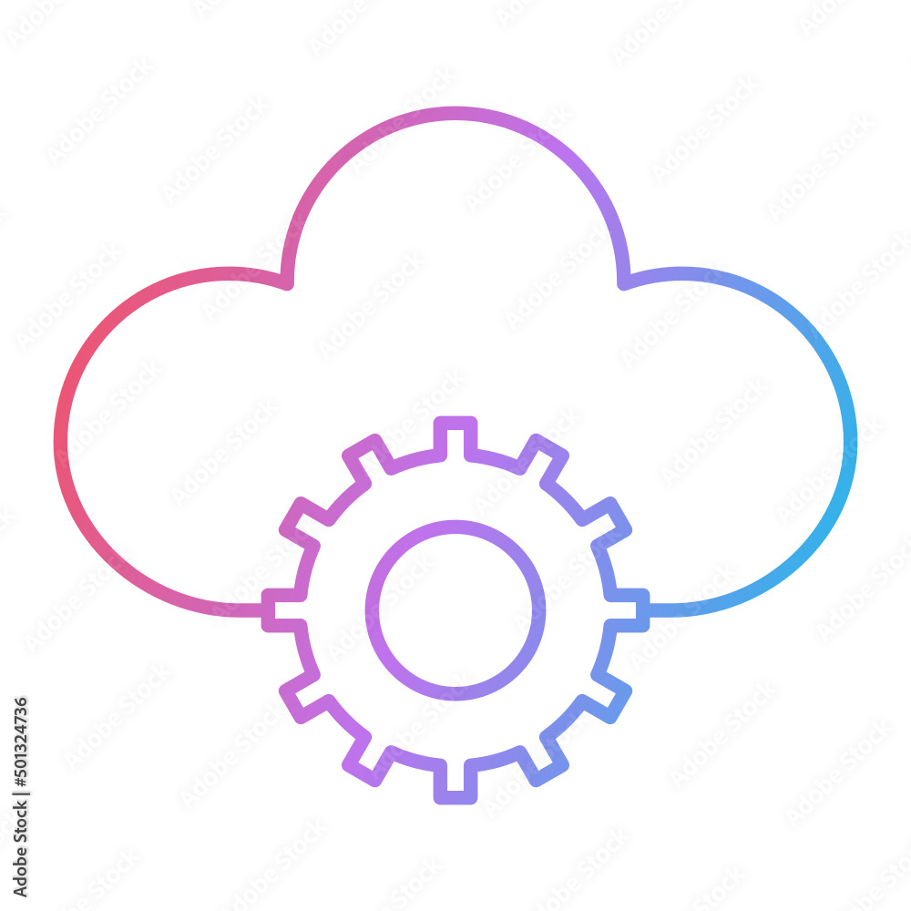 Cloud Settings Icon Design Cloud Settings Icon Design